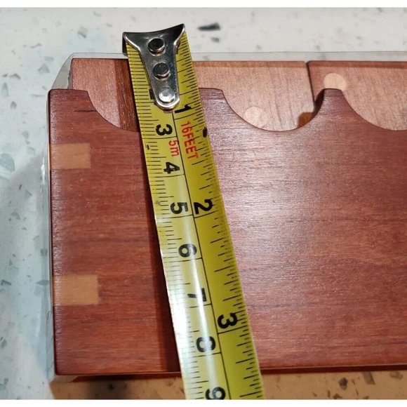 Double 6 Domino Set Natural Polished Wooden Tiles & Box Hand Crafted 28 Pieces - Picture 7 of 8